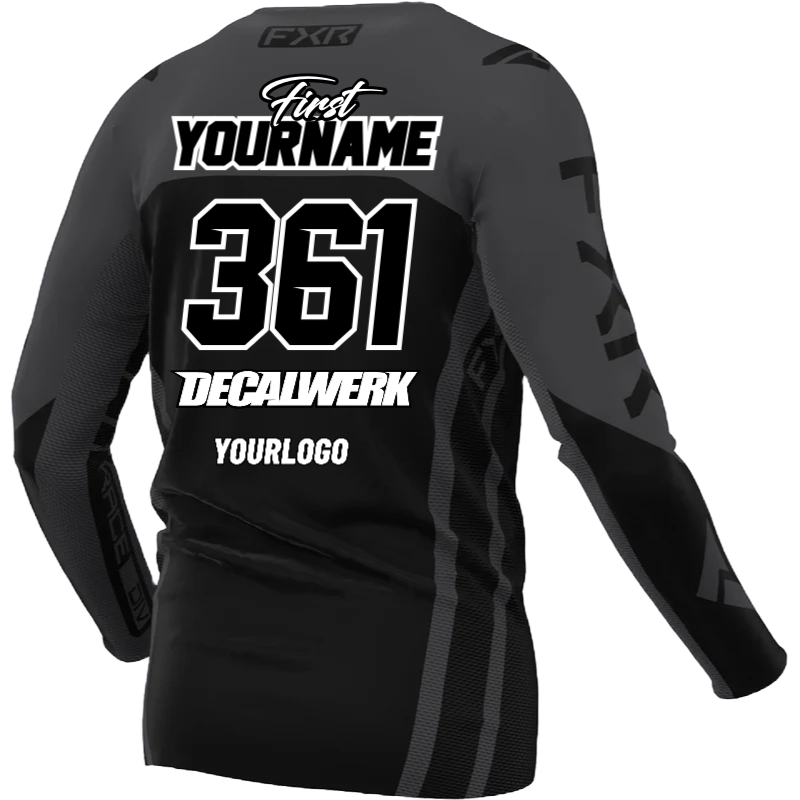 Black motocross jersey on sale