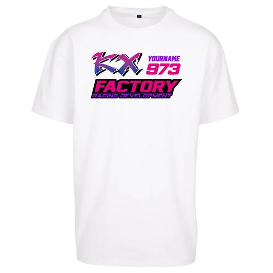 Oversize T-Shirt RIDER-ID White 240gr Loose fit KX-Retro