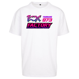 Oversize T-Shirt RIDER-ID White 240gr Loose fit KX-Retro