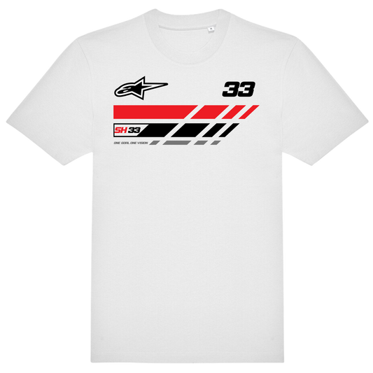T-Shirt RIDER-ID White 220gr Regular fit Racetech-one