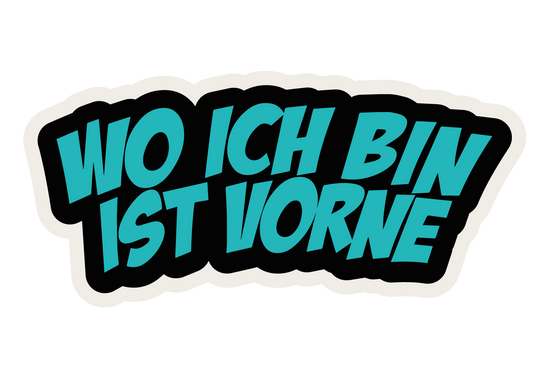 Buttpatch "WO ICH BIN IST VORNE"