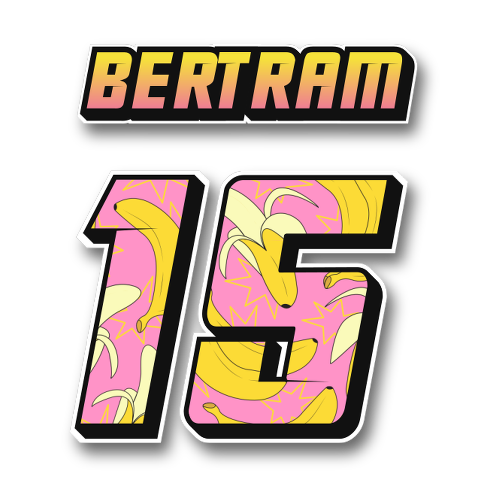 Banana Custom MX Jersey Print in Black von DECALWERK