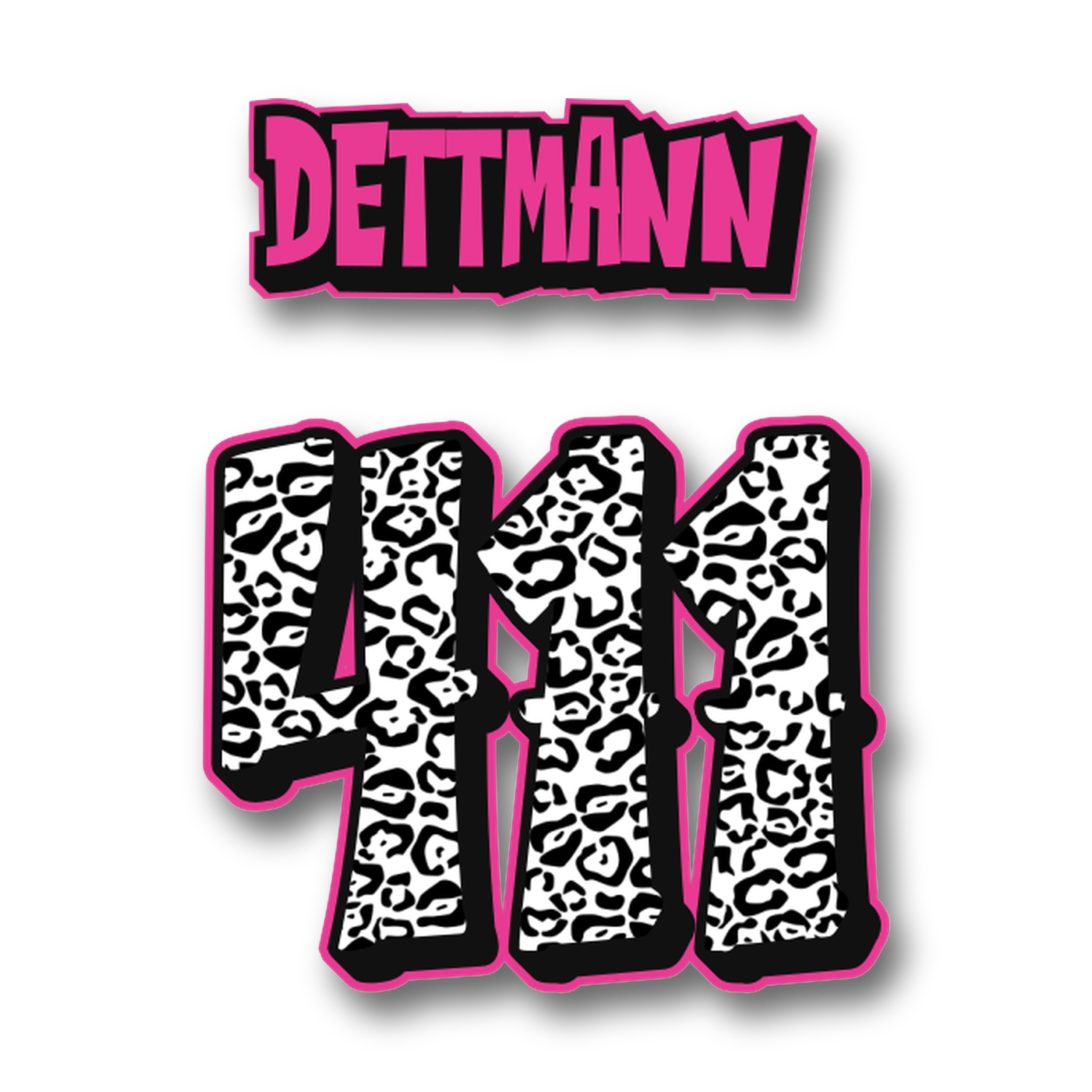 Cheetah Black White Custom MX Jersey Print in Black von DECALWERK