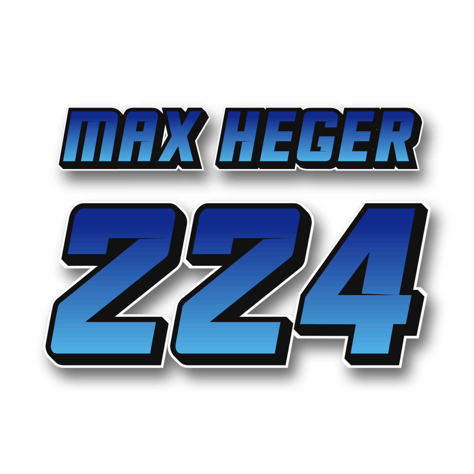 Deep Blue Custom MX Jersey Print in Yamaha Blue / Black von DECALWERK