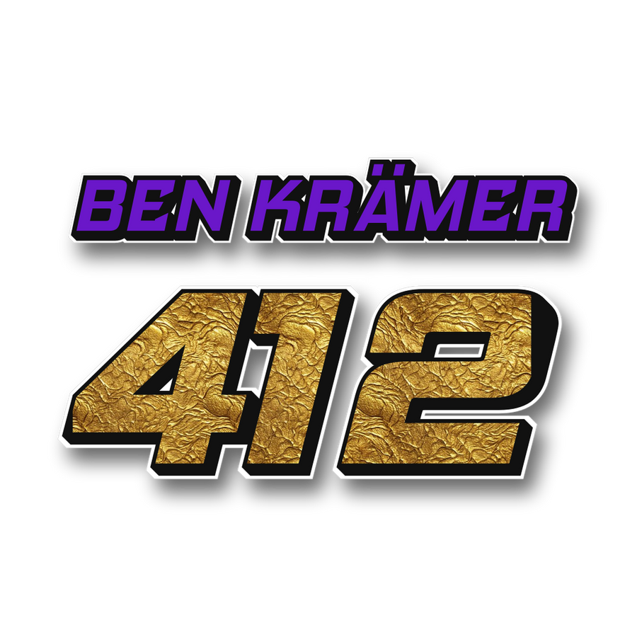 Custom MX Jersey Print „Gold Foil“ – Black zum Aufbügeln
