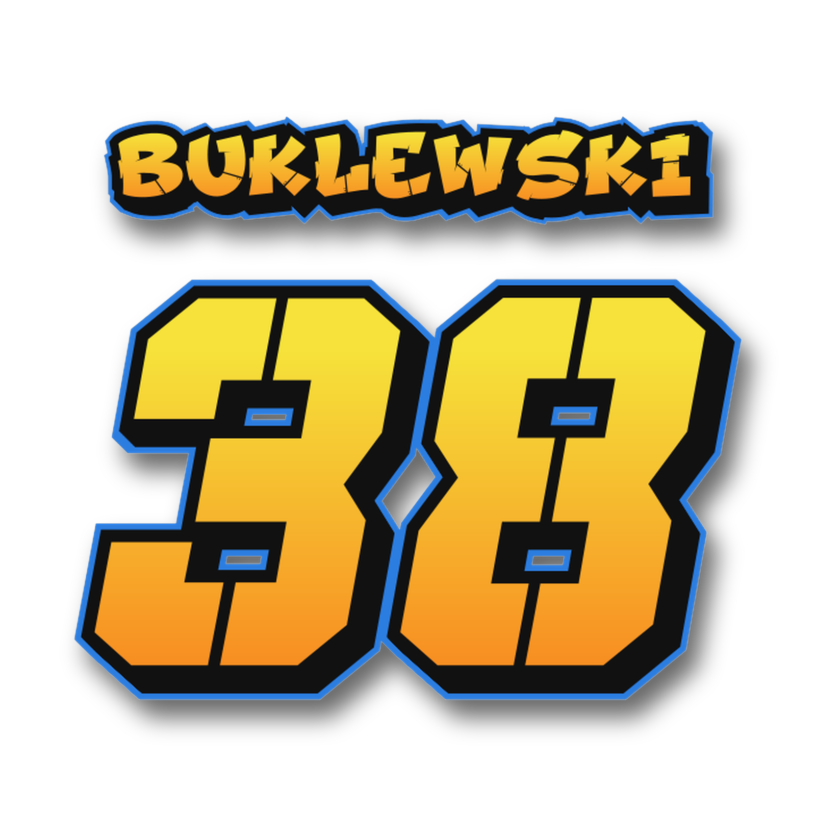 High Voltage Custom MX Jersey Print in Suzuki Yellow / Black von DECALWERK