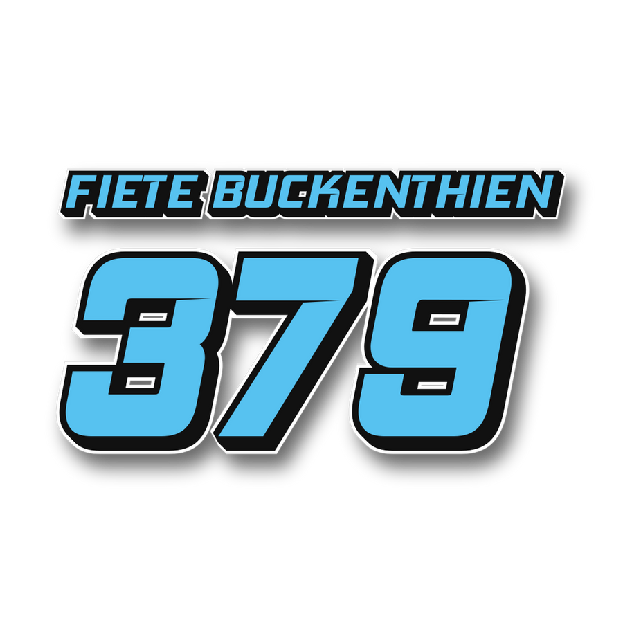 Custom MX Jersey Print „Ice Blue“ – Light Blue / Black zum Aufbügeln