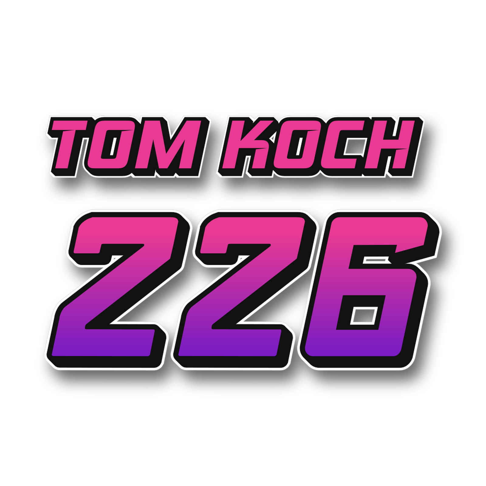 Hot Pink Custom MX Jersey Print in Pink / Black von DECALWERK