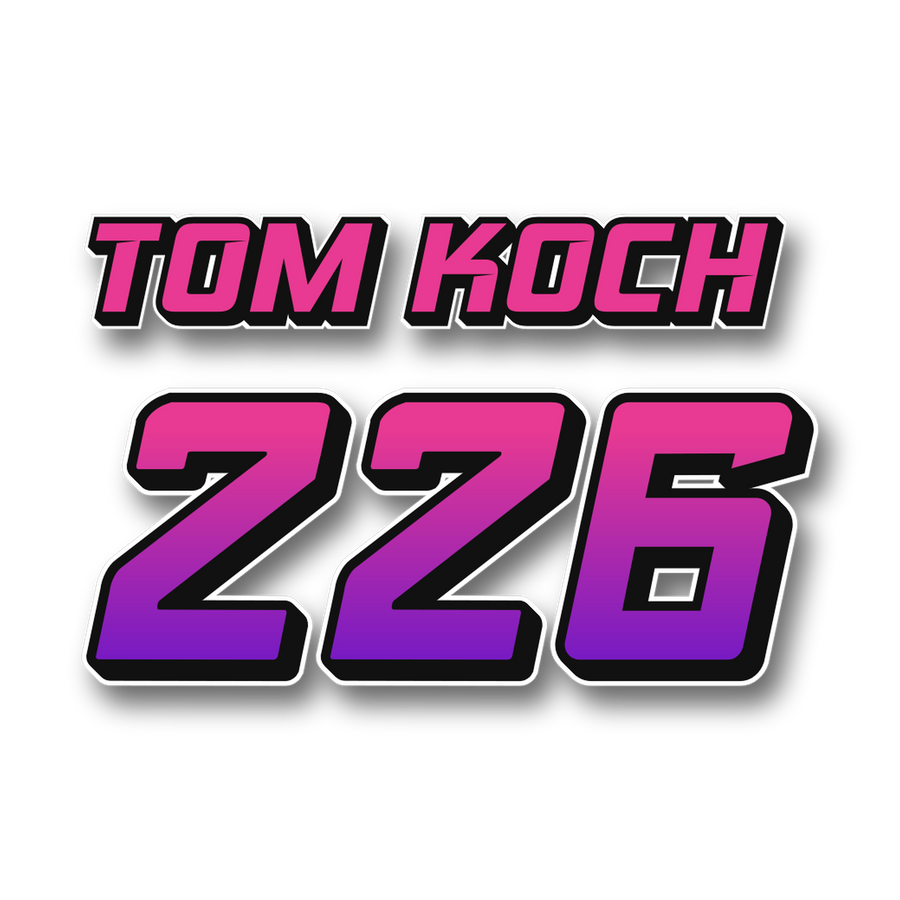 Custom MX Jersey Print „Hot Pink“ – Pink / Black zum Aufbügeln