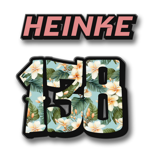 Plumeria Custom MX Jersey Print in Black von DECALWERK