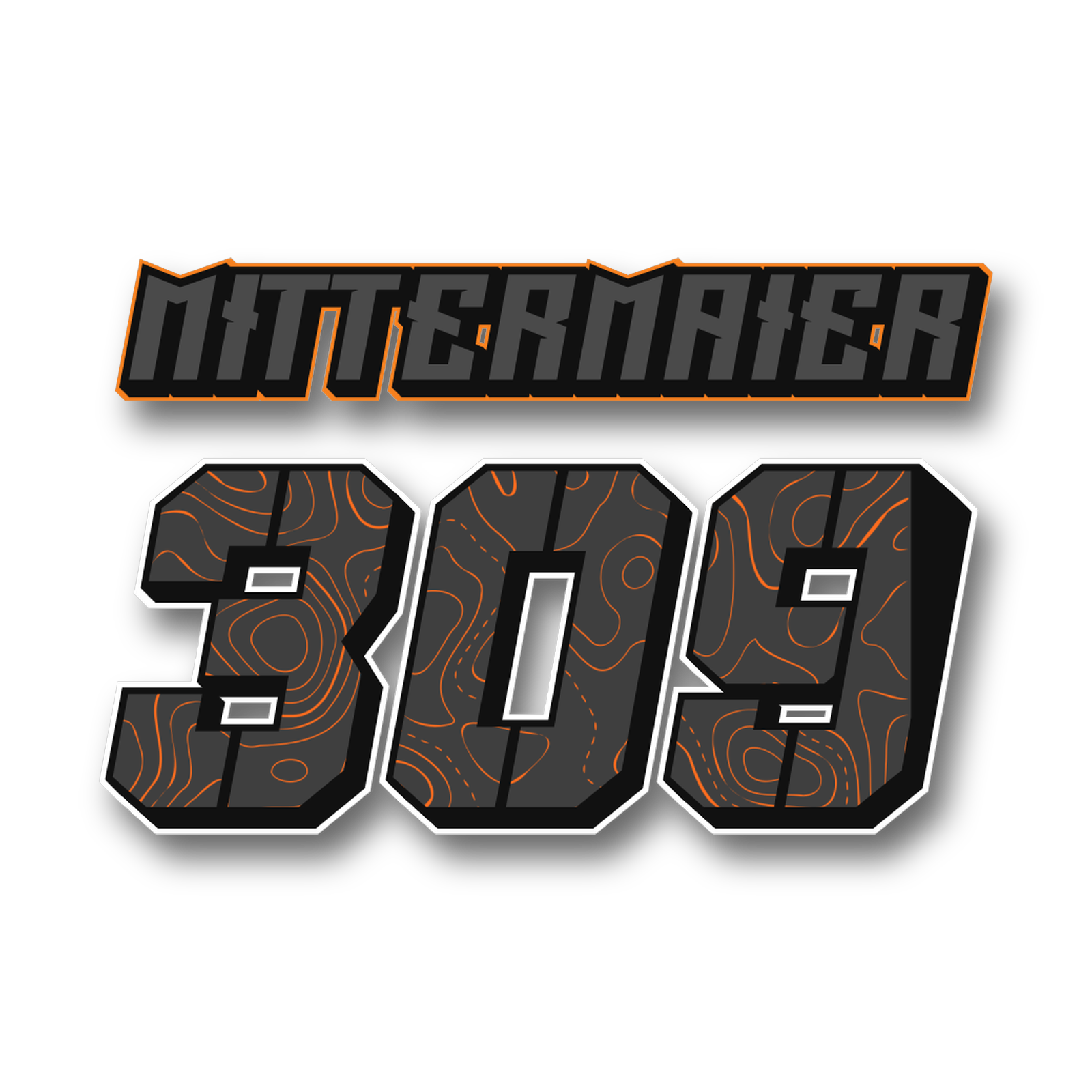 Topo Polisport Grey Orange Custom MX Jersey Print in Black von DECALWERK
