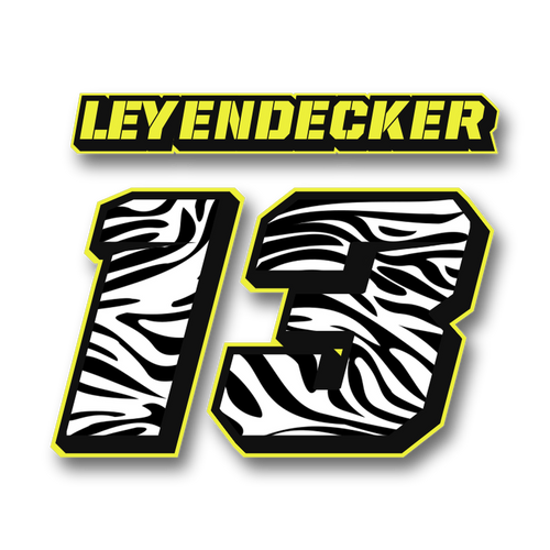 Zebra White Black 2 Custom MX Jersey Print in Black von DECALWERK