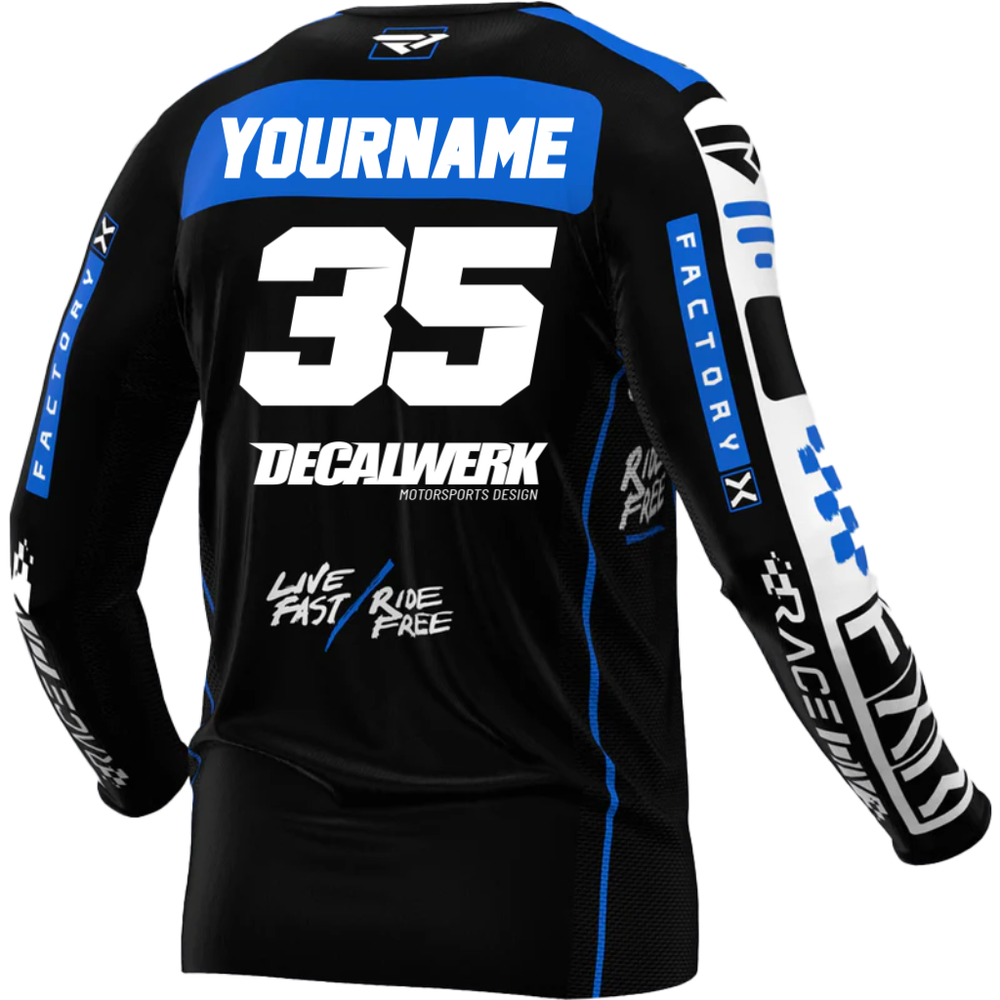 Jersey Print für FXR PODIUM GLADIATOR BLACK BLUE 2024 ID-TOOL