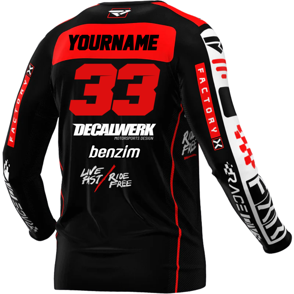 Jersey Print für FXR PODIUM GLADIATOR BLACK RED 2024 ID-TOOL