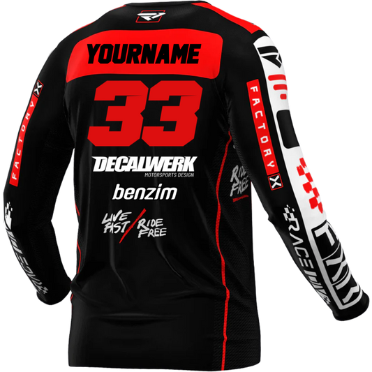 Jersey Print für FXR PODIUM GLADIATOR BLACK RED 2024 ID-TOOL