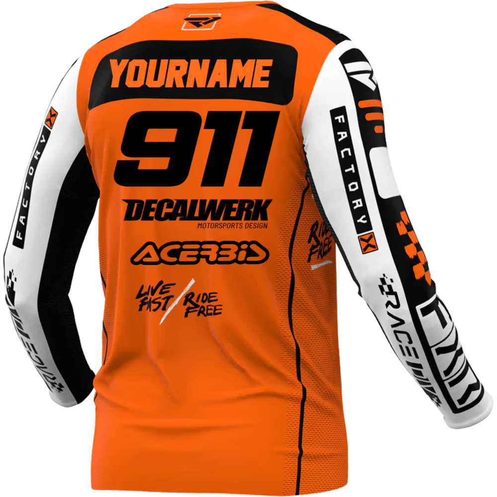 Jersey Print für FXR PODIUM GLADIATOR ORANGE BLACK 2024 ID-TOOL