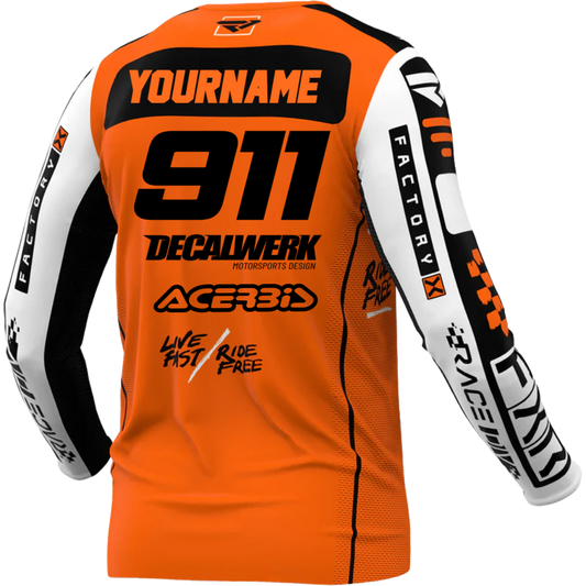Jersey Print für FXR PODIUM GLADIATOR ORANGE BLACK 2024 ID-TOOL