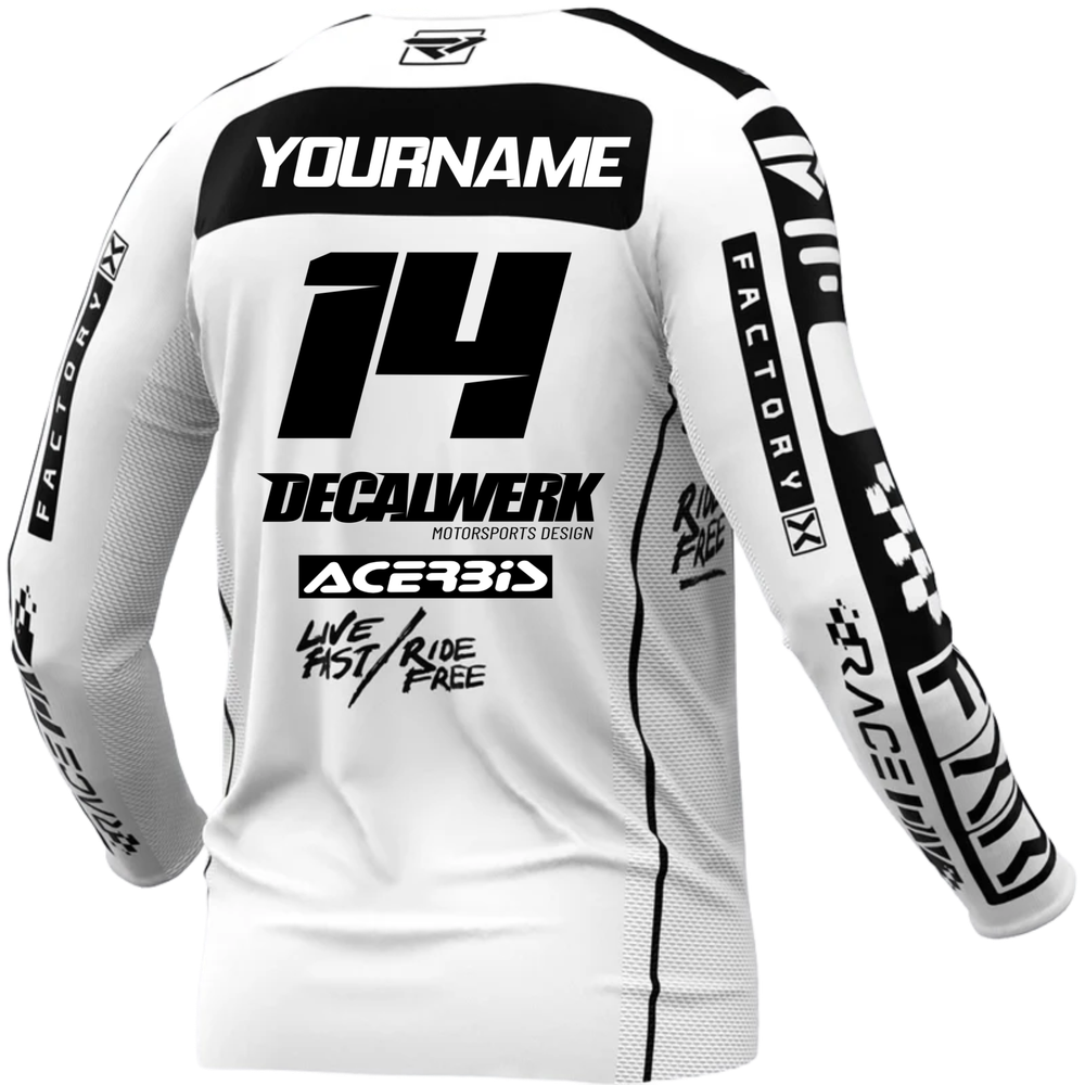 Jersey Print für FXR PODIUM GLADIATOR WHITE BLACK 2024 ID-TOOL