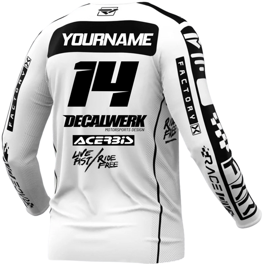 Jersey Print für FXR PODIUM GLADIATOR WHITE BLACK 2024 ID-TOOL