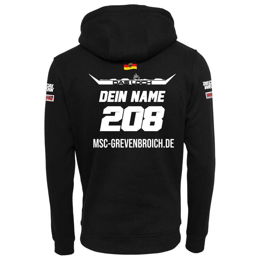 Hoodie "DAS LOCH - MSC GREVENBROICH" RIDER-ID Black