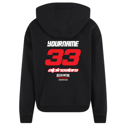 Oversize Hoodie Fluffy 330gr RIDER-ID Black Racetech-one