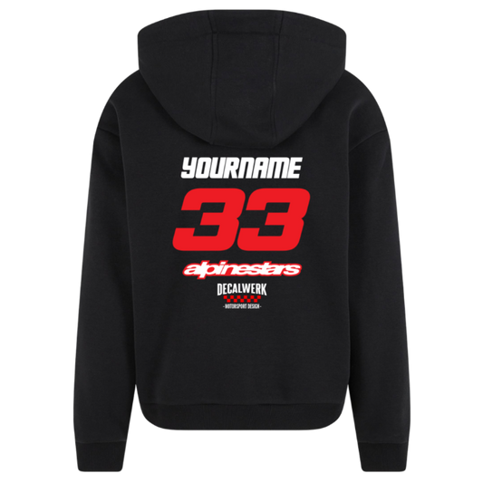 Oversize Hoodie Fluffy 330gr RIDER-ID Black Racetech-one