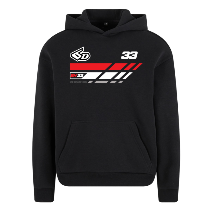 Oversize Hoodie Fluffy 330gr RIDER-ID Black Racetech-one