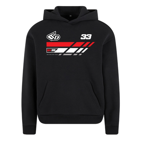 Oversize Hoodie Fluffy 330gr RIDER-ID Black Racetech-one