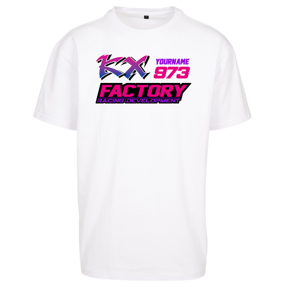 Oversize T-Shirt RIDER-ID White 240gr Loose fit KX-Retro