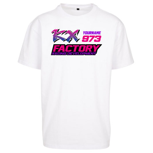 Oversize T-Shirt RIDER-ID White 240gr Loose fit KX-Retro