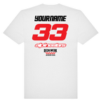 T-Shirt RIDER-ID White 220gr Regular fit Racetech-one