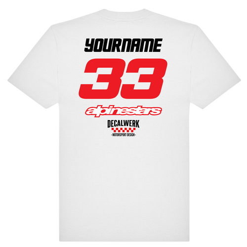 T-Shirt RIDER-ID White 220gr Regular fit Racetech-one