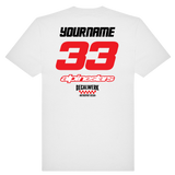 T-Shirt RIDER-ID White 220gr Regular fit Racetech-one