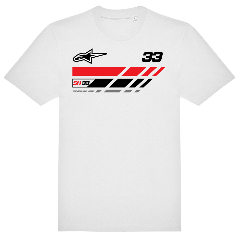 T-Shirt RIDER-ID White 220gr Regular fit Racetech-one