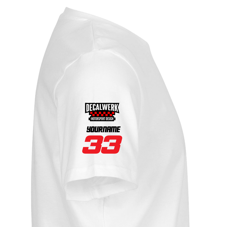 T-Shirt RIDER-ID White 220gr Regular fit Racetech-one