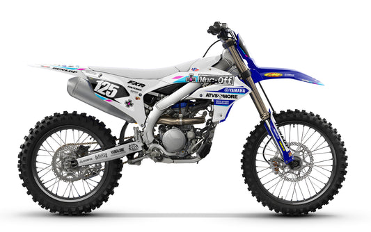 Motocross Dekor  passend für YAMAHA - Club white