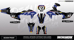 Motocross Dekor  passend für YAMAHA - Carbon
