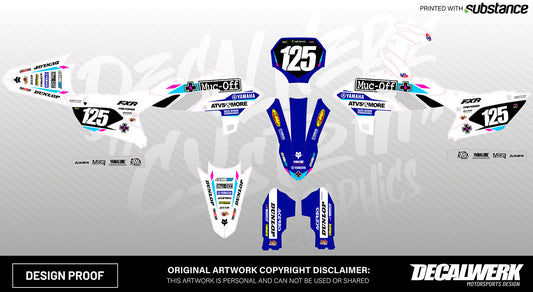 Motocross Dekor  passend für YAMAHA - Club white