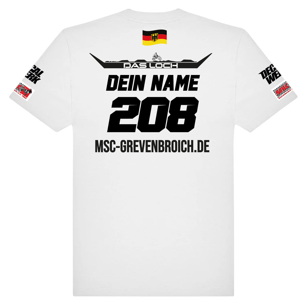 T-Shirt "DAS LOCH - MSC GREVENBROICH" RIDER-ID White