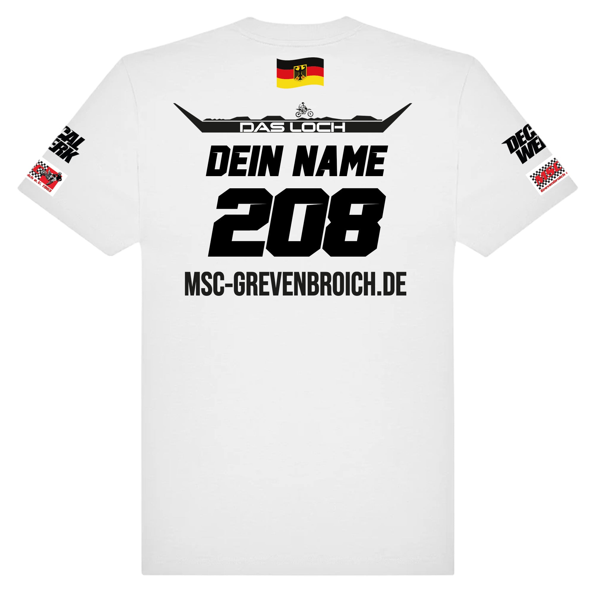 T-Shirt "DAS LOCH - MSC GREVENBROICH" RIDER-ID White