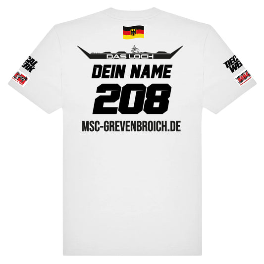T-Shirt "DAS LOCH - MSC GREVENBROICH" RIDER-ID White