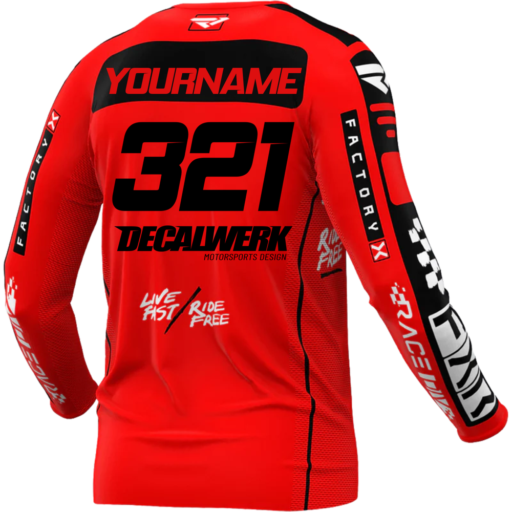 Jersey Print für FXR PODIUM GLADIATOR RED BLACK 2024 ID-TOOL