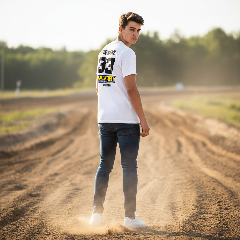 T-Shirt RIDER-ID White 220gr Regular fit HSQ-one