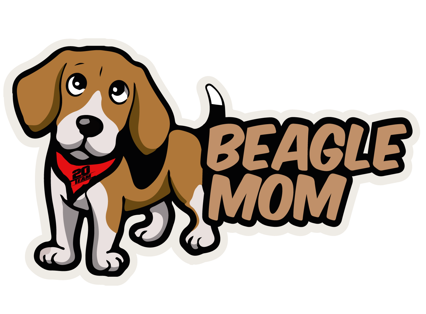 Billenlap "BEAGLE MOM"