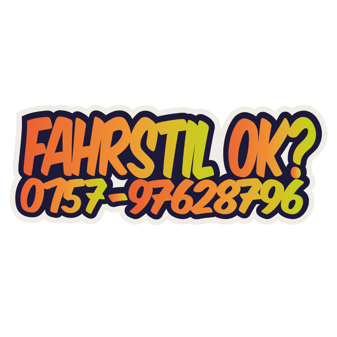 Buttpatch "FAHRSTIL OK"