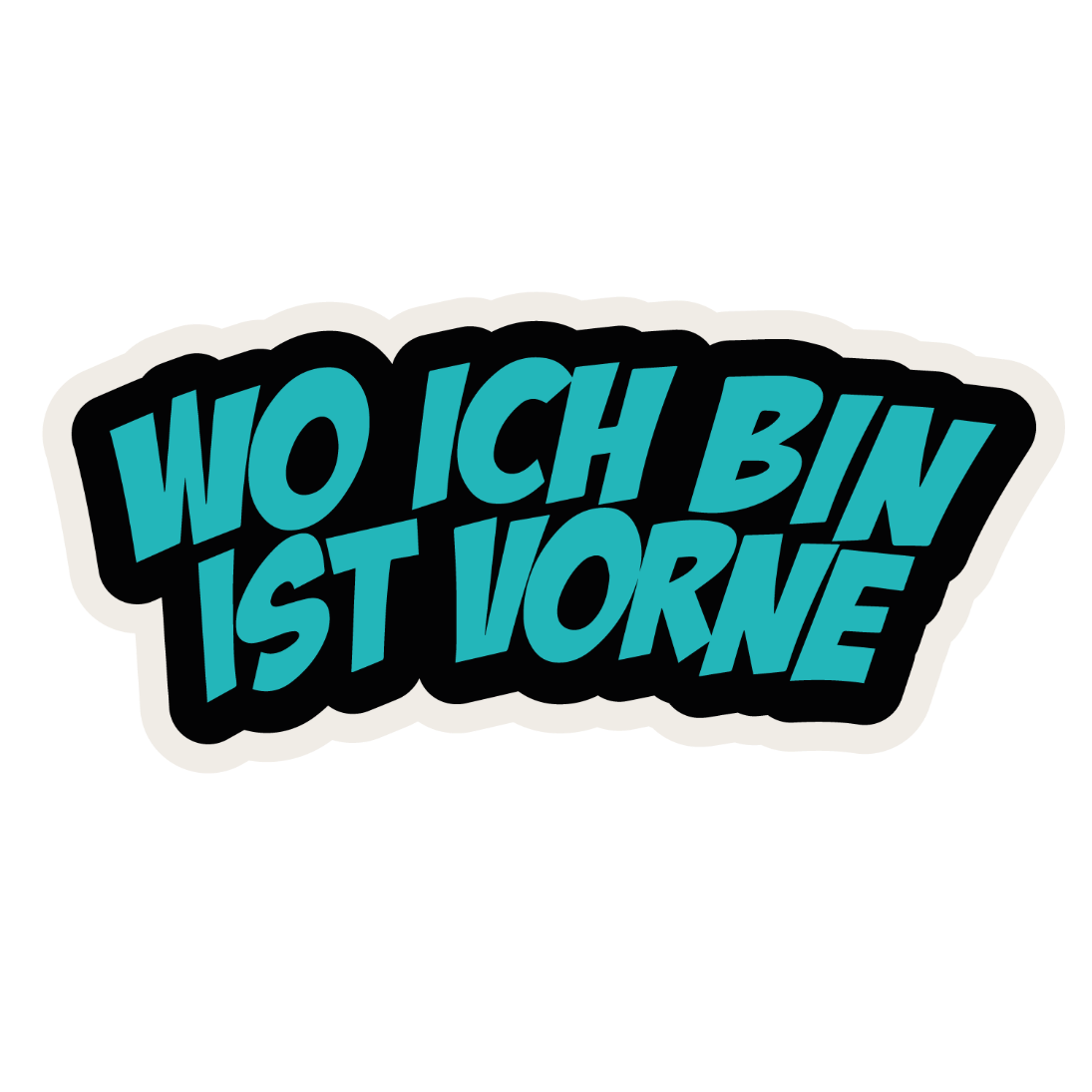 Buttpatch "WO ICH BIN IST VORNE"