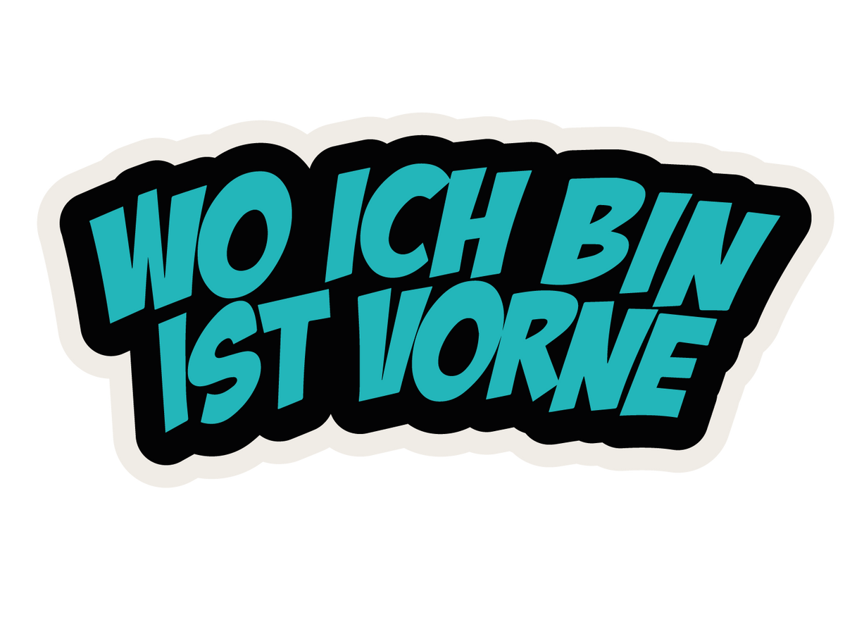 Buttpatch "WO ICH BIN IST VORNE"